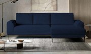 Ъглов диван Holland Mini-тъмно син-десен