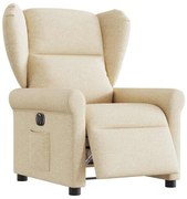 3303362 vidaXL Електрически стол реклайнер , кремав, текстил