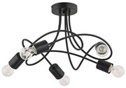 Полилей за повърхностен монтаж TARGO 5xE27/15W/230V черен