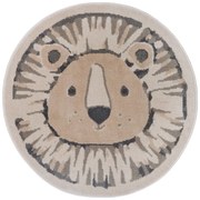 Бежов детски килим ø 100 cm Lion - Hanse Home