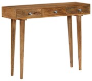 246976 vidaXL Конзолна маса, мангово дърво масив, 102x30x79 cм
