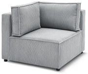 Светлосив променлив модулен диван от велур Nihad modular - Bobochic Paris