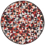Червено-сив кръгъл килим подходящ за пране ø 120 cm Ignite – Mila Home