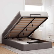 3311103 vidaXL Османска легло с матрак, таупе, 120x200 см, плат