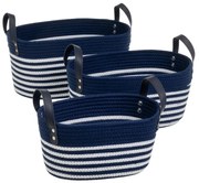 Текстилни кошници в комплект от 3 бр. 38x22x20 cm – Casa Selección