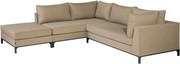 Бежов градински диван , ляв ъгъл Sicilie - Exotan