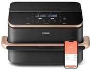 Двоен фритюрник с горещ въздух Cosori Dual Blaze TwinFry CAF-TF101S, 10 л, 6 програми, 35-240 C, Таймер, ThermoIQ, Синхронизирано готвене и приключване, Черен