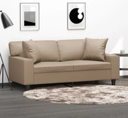 3200870 vidaXL 2-местен диван с декоративни възглавници капучино 140 см