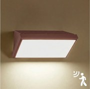Brilagi-LED Външно стенно осветително тяло с сензор TRIANGLE LED/20W/230V кафяво IP65