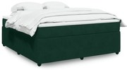 3285659 vidaXL Боксспринг легло с матрак, тъмнозелено, 180x200 см, кадифе