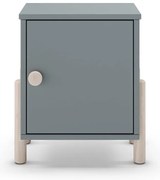 Детско нощно шкафче сиво-зелено от масивен бор Enola – Marckeric