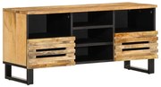 377524 vidaXL ТВ шкаф, 100x34x46 см, грубо мангово дърво масив