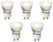 Комплект от 5 димируеми GU10 LED крушки 35мм 3W 220 lm 2700K