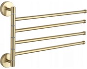 Mexen четворна въртяща се закачалка за кърпи, златна - 7039244-50