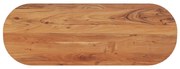 370099 vidaXL Плот за маса, 140x50x3,8 см, овален, масивна акация