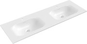 Mexen Vela вградена в плот двойна мивка 141 x 46,5 см, бял гланц - 25231400D