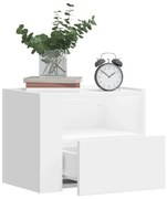 848312 vidaXL Нощни шкафчета за стенен монтаж, 2 бр, бели, 45x30x35 см