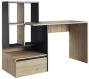 Писмено бюро с полица MARLO дъб artisan/антрацит