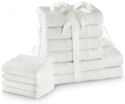 Бели памучни хавлии и кърпи за баня в комплект 10 бр. от тери Amari – Restilo