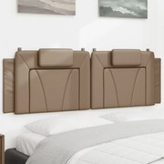 374801 vidaXL Мека табла за легло Viana, капучино, 160 см, изкуствена кожа