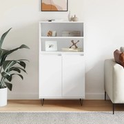 831484 vidaXL Висок шкаф, бял, 60x36x110 см, инженерно дърво