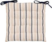 Възглавница за стол atmosphera Groove, Райе, Син, 38×38 cm