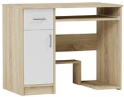 Модерно бюро за писане, компютърно бюро MODERN N-10 - различни цветови варианти сонома микс бяло