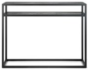 Черна конзолна маса с дъбова дървена плоскост 30x120 cm Daniël – Spinder Design