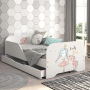 Детско легло MIKI 160 x 80 cm с мотиви на принцеса и еднорог
