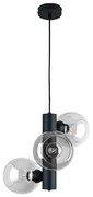 Пендел TUBE 3xE27/60W/230V черен/прозрачен
