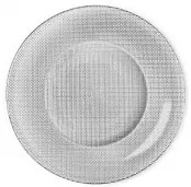 Bormioli Rocco - Стъклено плато за сервиране ф31см SILVER(4.50012)INCA METALIC