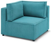 Син променлив модулен диван от велур Nihad modular - Bobochic Paris