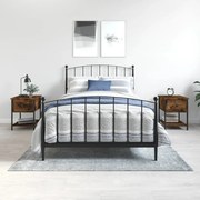 825858 vidaXL Нощни масички, 2 бр, опушен дъб, 34x35,5x45 см, инженерно дърво