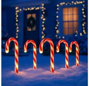 Комплект от 5 LED външни коледни украси, LED/2W/230V, IP44, червени