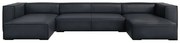 Тъмносин кожен ъглов диван ("U" форма) Madame – Windsor &amp; Co Sofas