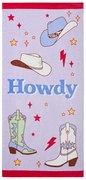 Лилава памучна плажна кърпа от тери 76x160 cm Howdy Cowgirl – Sassy B