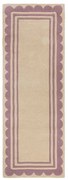 Ръчно изработена вълнена пътека в лилав и естествен цвят 80x230 cm Lois Scallop – Flair Rugs