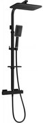 Mexen CQ54 комплект душ за външен монтаж с питателна глава и термостатен смесител, черен/хром - 772505495-71