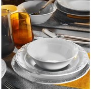 Комплект за хранене 18 части, бял порцелан