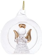 Стъклена коледна топка ø 6 cm Angel – Dakls