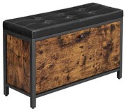 Шкаф за обувки VOREN кафяв/черен