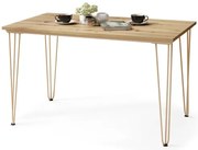 ХЕАРПИН С-120 Дъб Артисан/Бежов - МАСА В ЛОФТ СТИЛ ЗА КУХНЯ ТРАПЕЗАРИЯ ДНЕВНА МОДЕРЕН/БОХО