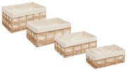 Сет кошници за съхранение atmosphera Rosy, L.33/37/43/48 cm, Ратан