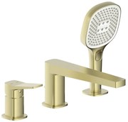 KFA Armatura 4525-210-31 - Смесител за вана за монтаж в 3 отвора MALAGA, четкано злато