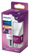 LED крушка Philips A60 E27/8W/230V с сензор 2700K