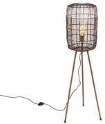Модерна подова лампа триножник мед - Redo