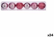 Christmas Balls Set Розов Пластмаса (Ø 8 cm) (24 броя)