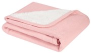 KIKKA BOO Плетено памучно одеяло с шерпа DREAM BIG PINK