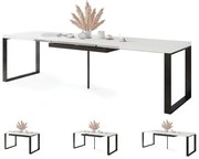 АВАРИ Бял мат - ЛОФТОВА  ХОЛНА/ТРАПЕЗНА МАСА РАЗТЕГАТЕЛНА ДО 270 или 290 см!