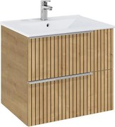 Шкаф 600 mm, Elegant plus light oak structure с 2 чекмеджета и умивалник